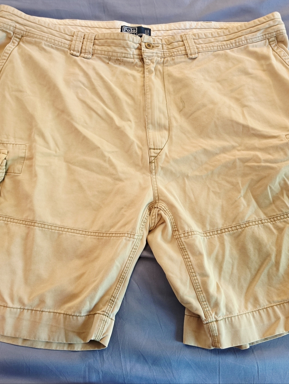 Polo Ralph Lauren Men Khaki Cargo Work Shorts Plus Size Big Tall 48B Pockets